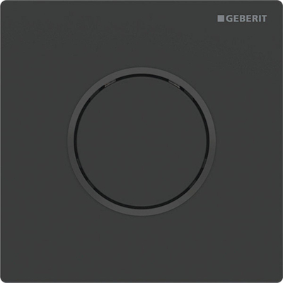 Geberit type 10 urinioir bedieningsplaat - pneumatisch - ronde knop - matzwart/zwart/easy-to-cl