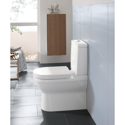 Villeroy en Boch O.novo Compact duoblokreservoir met zij en achteraansluiting ceramic+ wit