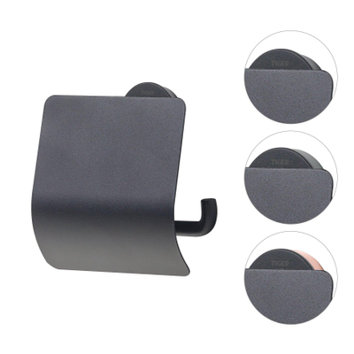 Tiger Urban Toiletaccessoireset Toiletborstel met houder Toiletrolhouder met klep Handdoekhaak Zwart