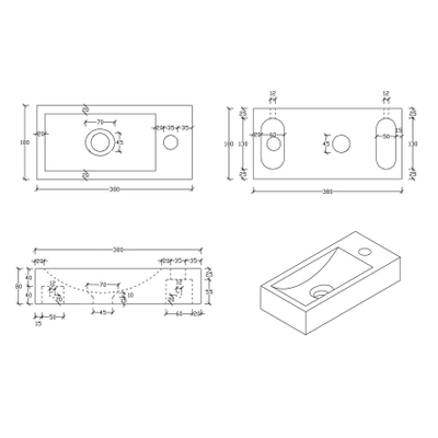 Differnz Ribble Fontein Bombai black natuursteen 38 x 18 x 8 cm