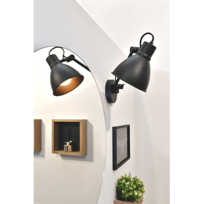 Looox Light collection wandlamp - 1-armig - verstelbaar - zwart mat