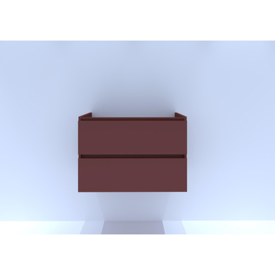 HR badmeubelen Infinity Wastafelonderkast - 80x44.8x55cm - 2 lades - greeploos - terra mat