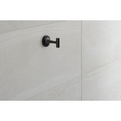 Duravit Starck T Handdoekhaak - rond - zwart mat