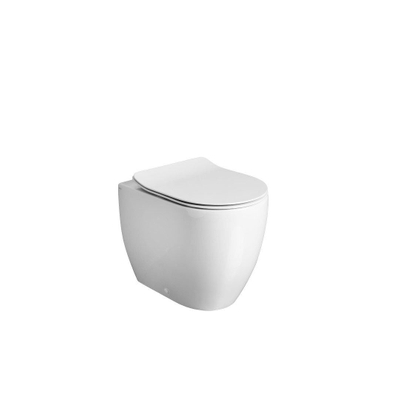 Crosswater Glide II Staand Toilet - 36.5x51x42.5cm - spoelrandloos - zonder zitting- wit glans