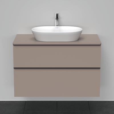 Duravit D-Neo wastafelonderkast 100x66.4x55cm 2 lades Basalt Mat