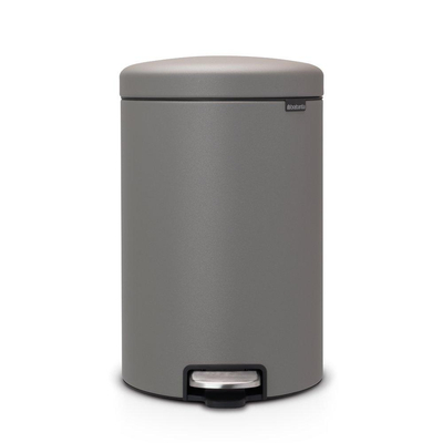 Brabantia NewIcon Pedaalemmer - 20 liter - kunststof binnenemmer - mineral concrete grey
