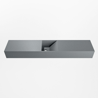 Mondiaz TYNE Fontein - 110x23x12cm - wasbak midden - zonder kraangaten - solid surface - Plata