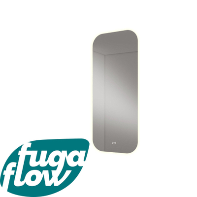 FugaFlow Eccelente Arredo spiegel badkamerspiegel - 120x50x2cm - spiegel badkamerspiegelverwarming en verlichting - ronde hoeken