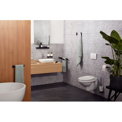 Haceka Aline Handdoekhaak - dubbel - zwart