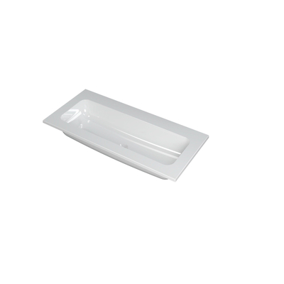 INK Faktor wastafel - 100x45x1.5cm - 1 wasbak - 0 kraangaten - polystone wit glans