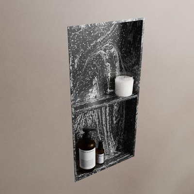 MONDIAZ EASY Nis - 59.5x29.5cm - geschikt voor in- of opbouw - 2 vakken - kleur Lava