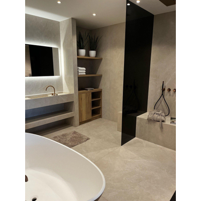 Baldocer Ceramica Bayona Vloer- en wandtegel - 120x120cm - gerectificeerd - mat Creme