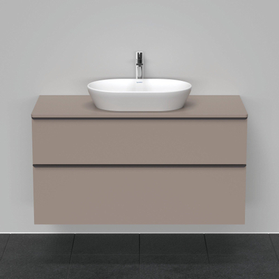 Duravit D-Neo wastafelonderkast 120x66.4x55cm 2 lades Basalt Mat