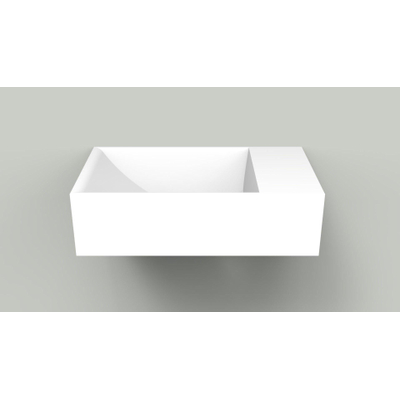 Arcqua Marble Free fontein - 40x22x12cm - zonder kraangat - wasbak links -mat wit