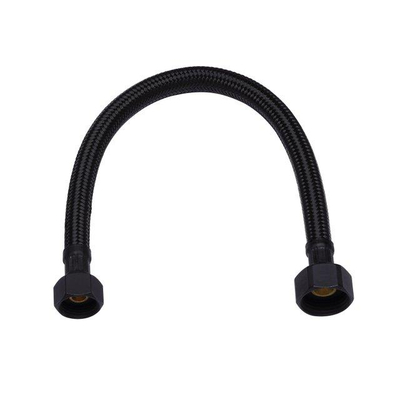 Fortifura Calvi Hoekstopkraan Met Flexibele Slang - 30cm slang - 1/2"x3/8" - mat zwart