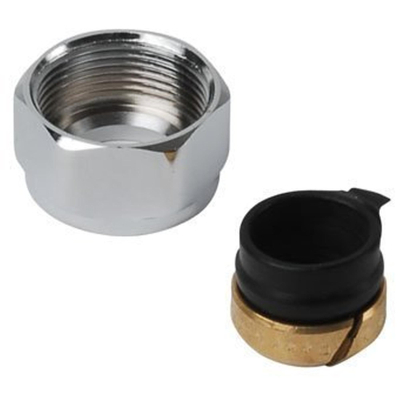 Plieger adapter onderblok v. designradiatoren 15mm 2 stuks in blister chroom