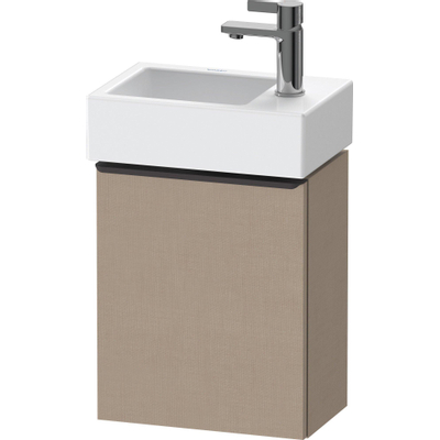 Duravit D-Neo wastafelonderkast 36.4x44x22.2cm Linksdraaiend 1 deur Linnen Mat