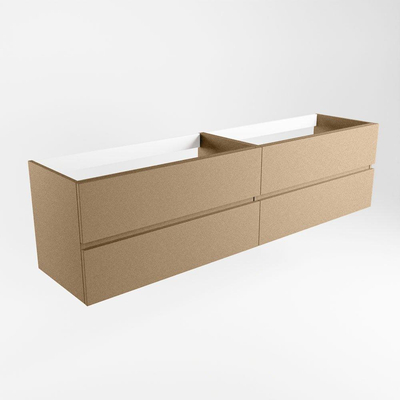 Mondiaz VICA wastafelonderkast - 190x45x50cm - 4 lades - uitsparing links en rechts - softclose - Oro