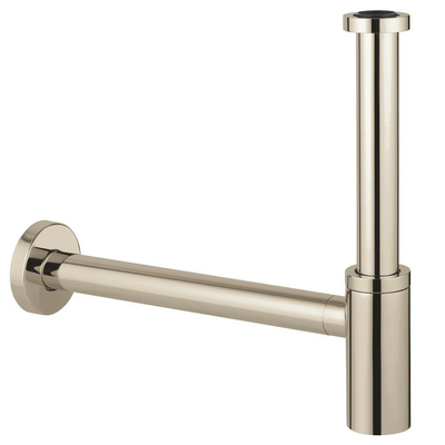 GROHE design sifon 1 1/4" met muurbuis nickel