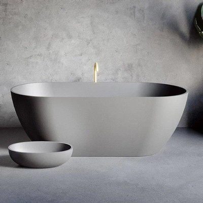 Riho Bilbao vrijstaand bad - 170x80cm - solid surface - mat antraciet