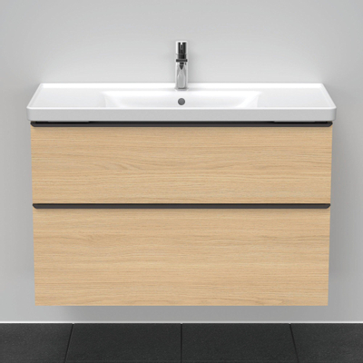 Duravit D-Neo wastafelonderkast 98.4x62.5x45.2cm 2 lades Natuur eiken Mat