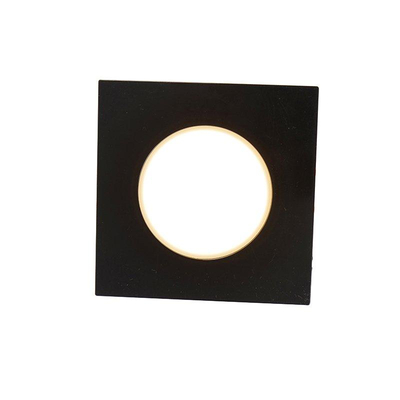 QAZQA Simply Inbouwspot - 9x9cm - incl. LED - 3 staps dimbaar - IP44 - vierkant - mat zwart