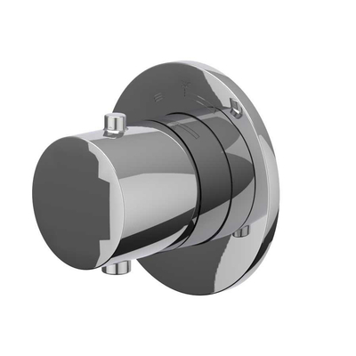 IVY Bond Afbouwdeel - voor Inbouwthermostaat - Symmetry - rond rozet - Chroom