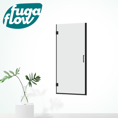 FugaFlow Efficiente Vetro 5000 Douchedeur - 75x200cm - profielloos veiligheidsglas - anti kalk - mat zwart