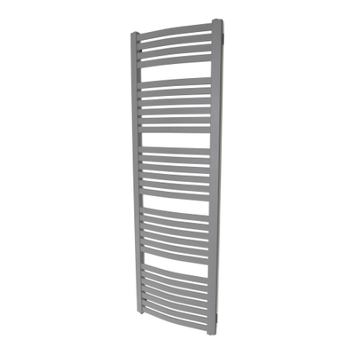 Rosani Round Designradiator 57x173cm met aansluiting op hoekpunten 871Watt Grafit Grey matt