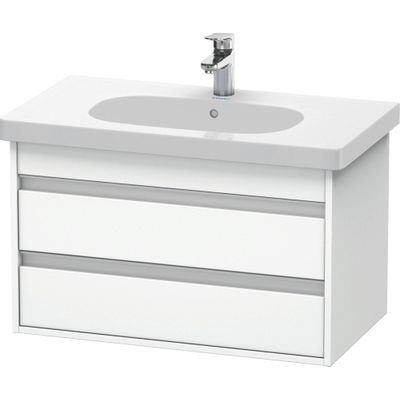 Duravit Ketho Wastafelonderkast 80x45.5x48cm Standaard greep met softclose spaanplaat wit Mat