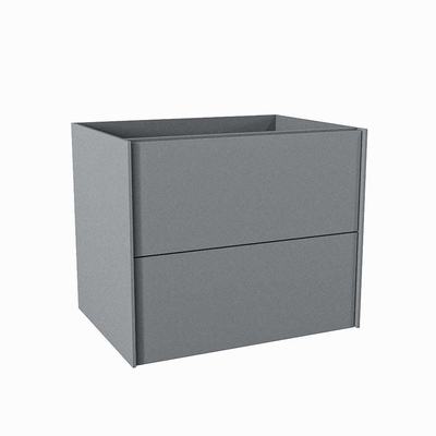 Mondiaz TENCE wastafelonderkast - 60x45x50cm - 2 lades - uitsparing midden - push to open - softclose - Plata