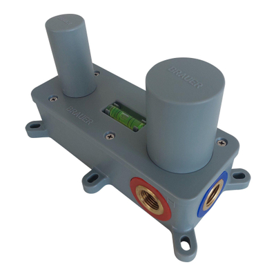 Brauer Copper Edition Wastafelmengkraan inbouw - gebogen uitloop links - hendel middel dik - model E 1 - PVD - geborsteld koper