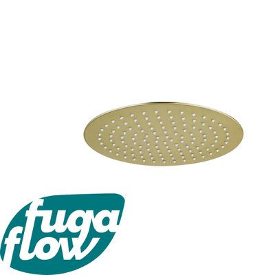 FugaFlow Eccelente Sobrado Badkamer Hoofddouche 25cm - rond - 6mm - geborsteld messing PVD