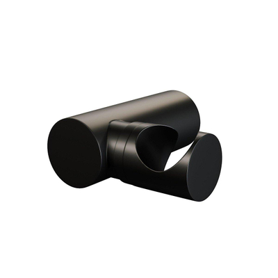 Brauer Black Edition Badkraan opbouw - 2 gladde knoppen - handdouche rond 3 standen - mat zwart