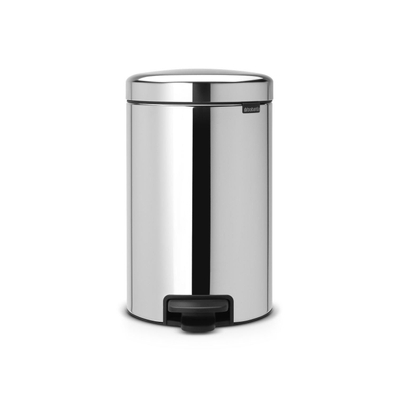 Brabantia NewIcon pedaalemmer 12 liter met kunststof binnenemmer Brilliant Steel