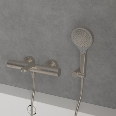 Villeroy & Boch Verve Showers Handdouche met drie waterstraalstanden Rond - Matt Brushed Nickel (RVS)