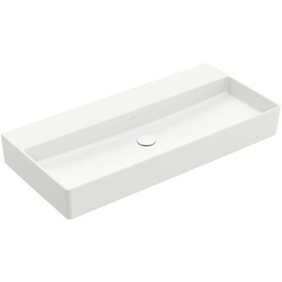 Villeroy & Boch Memento 2.0 wastafel voor handdoekhouders 100x47cm zonder overloop zonder kraangat ceramic+ stone white