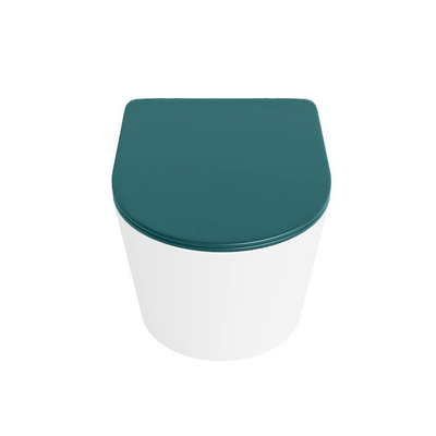 MONDIAZ LAVIE wandclosetpack - 36x53cm - diepspoel - rimless - Talc (offwhite) - softclose - quick-release - toiletzitting - Smag (blauw)