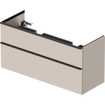 Duravit D-Neo wastafelonderkast 128x62.5x46.2cm 2 lades Taupe Mat