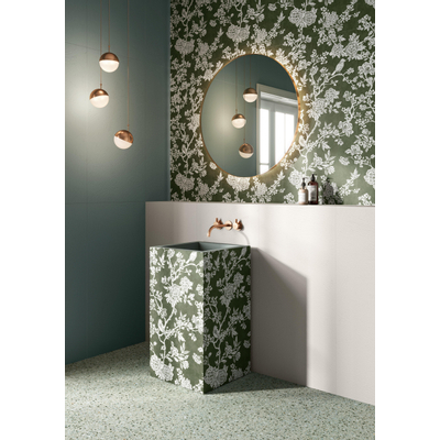 Cir Chromagic Decortegel 60x120cm 10mm gerectificeerd porcellanato Floral Olive