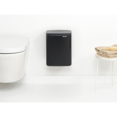 Brabantia Bo Afvalemmer - 7 liter - kunstof binnenemmer - matt black