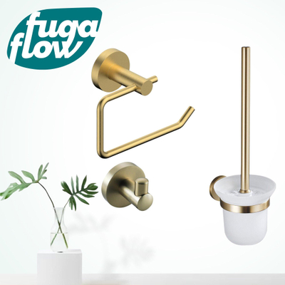 FugaFlow Eccelente Acces Toiletset 3-delig geborsteld Messing PVD