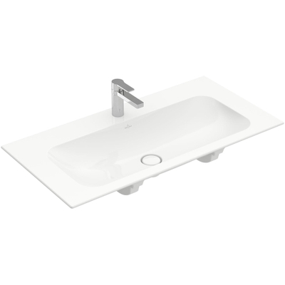 Villeroy & Boch Finion meubelwastafel 1 kraangat 100x50cm ceramic+ met verdekte overloop wit