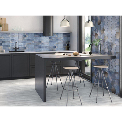 Cifre Ceramica Moon wandtegel - 16x18cm - 8.5mm - blauw