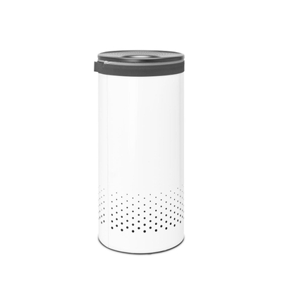 Brabantia wasbox 35 liter met dark grey kunststof deksel en uitneembare waszak White