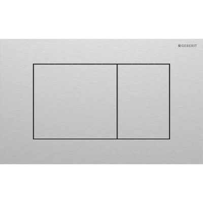 Geberit Sigma40 bedieningsplaat - 2-toets spoeling - vierkant - RVS - geborsteld rvs