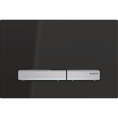 Geberit Sigma50 bedieningsplaat - 2-toets spoeling - vierkant - zwart