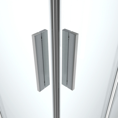 Saniclass Casus Douchecabine - 90x90x200cm - kwartrond - helder glas - profiel - chroom
