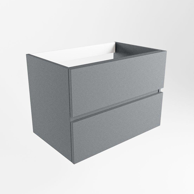 Mondiaz VICA wastafelonderkast - 70x45x50cm - 2 lades - uitsparing midden - softclose - Plata