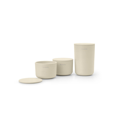 Brabantia ReNew Opbergpotjes Set Van 3 Soft Beige